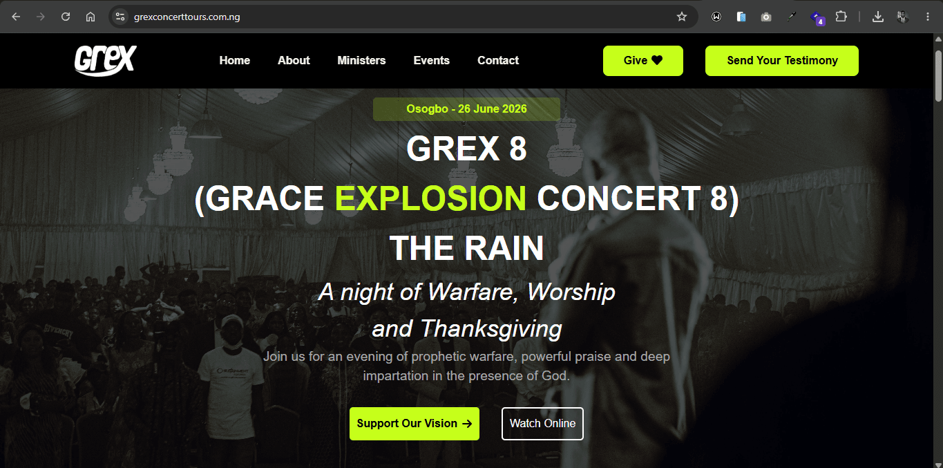 Grex Concert Tours Website