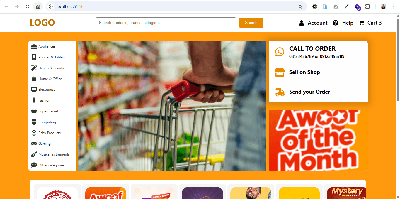 GB Online shop Website